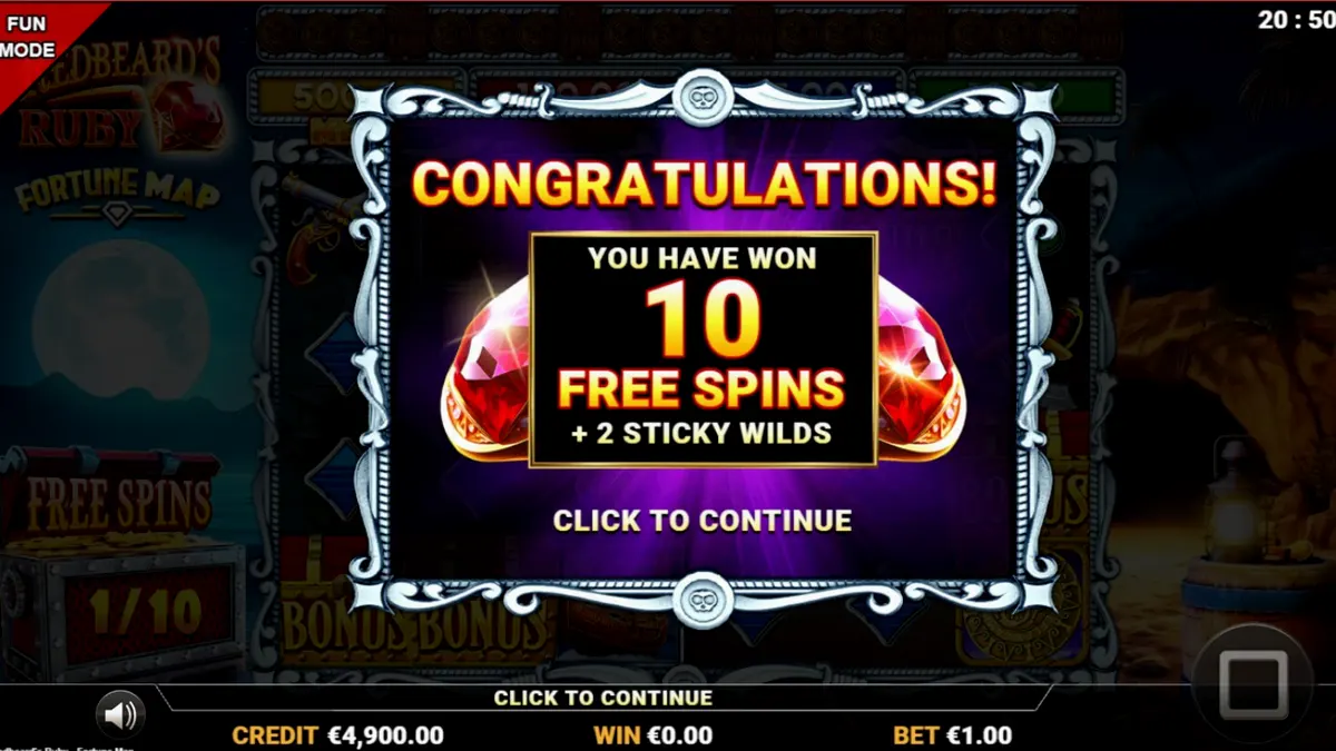 Tampilan antarmuka mobile slot Redbeard’s Ruby – Fortune Map dengan grafis bajak laut yang tajam.